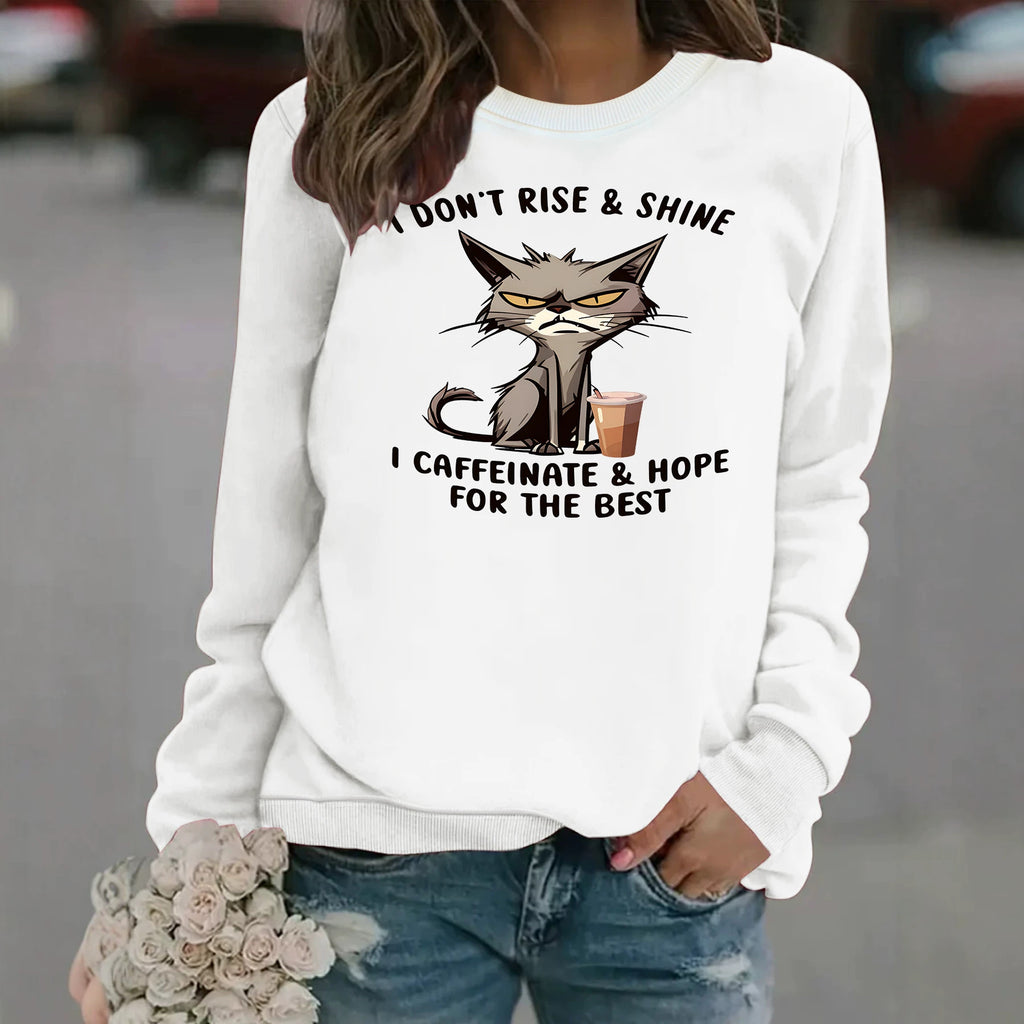 Cranky Coffee Kitty Long Sleeve Shirt