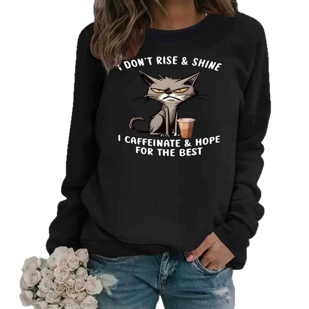 Cranky Coffee Kitty Long Sleeve Shirt