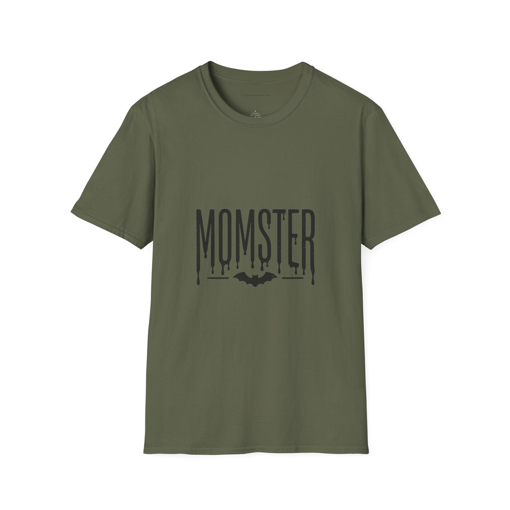 Momster T-Shirt — Dripping Letters & Bat Halloween Graphic Tee