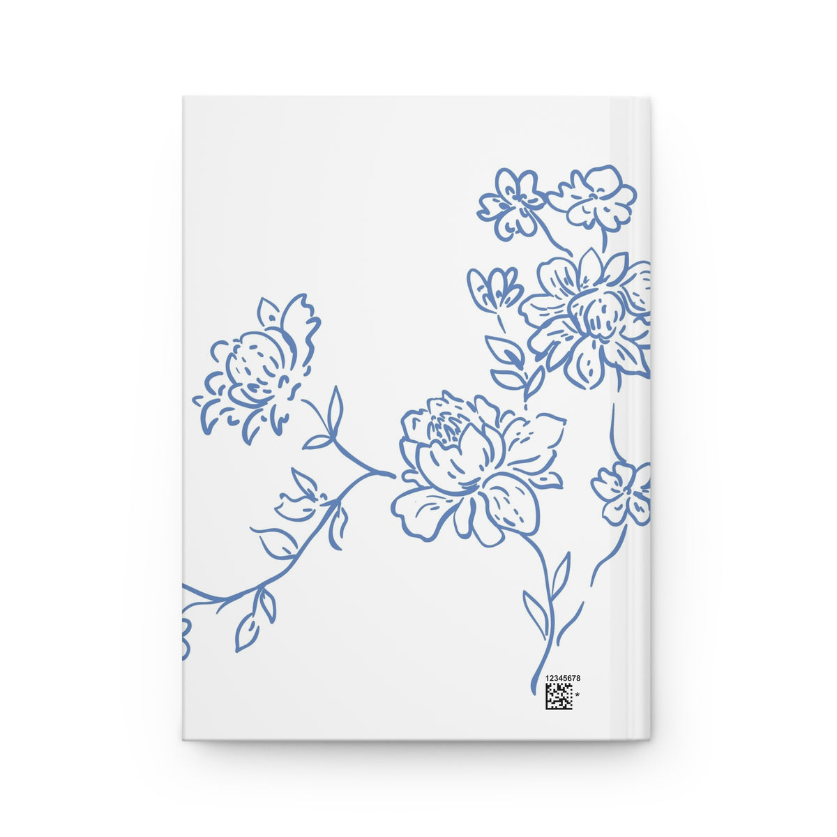 Blue Floral Hardcover Journal