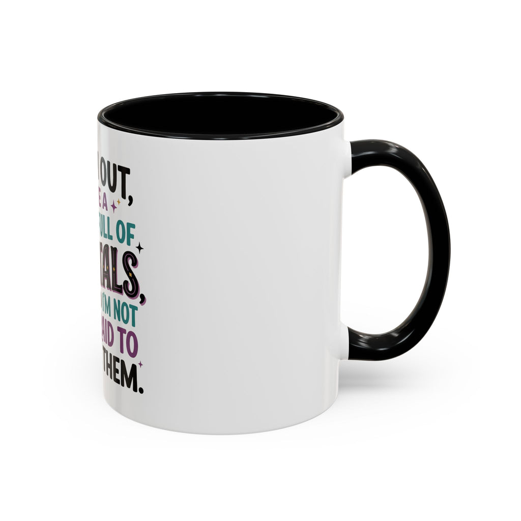 Crystal Lover Coffee Mug - "Watch Out, I Have a Pocket Full of Crystals" Accent Mug