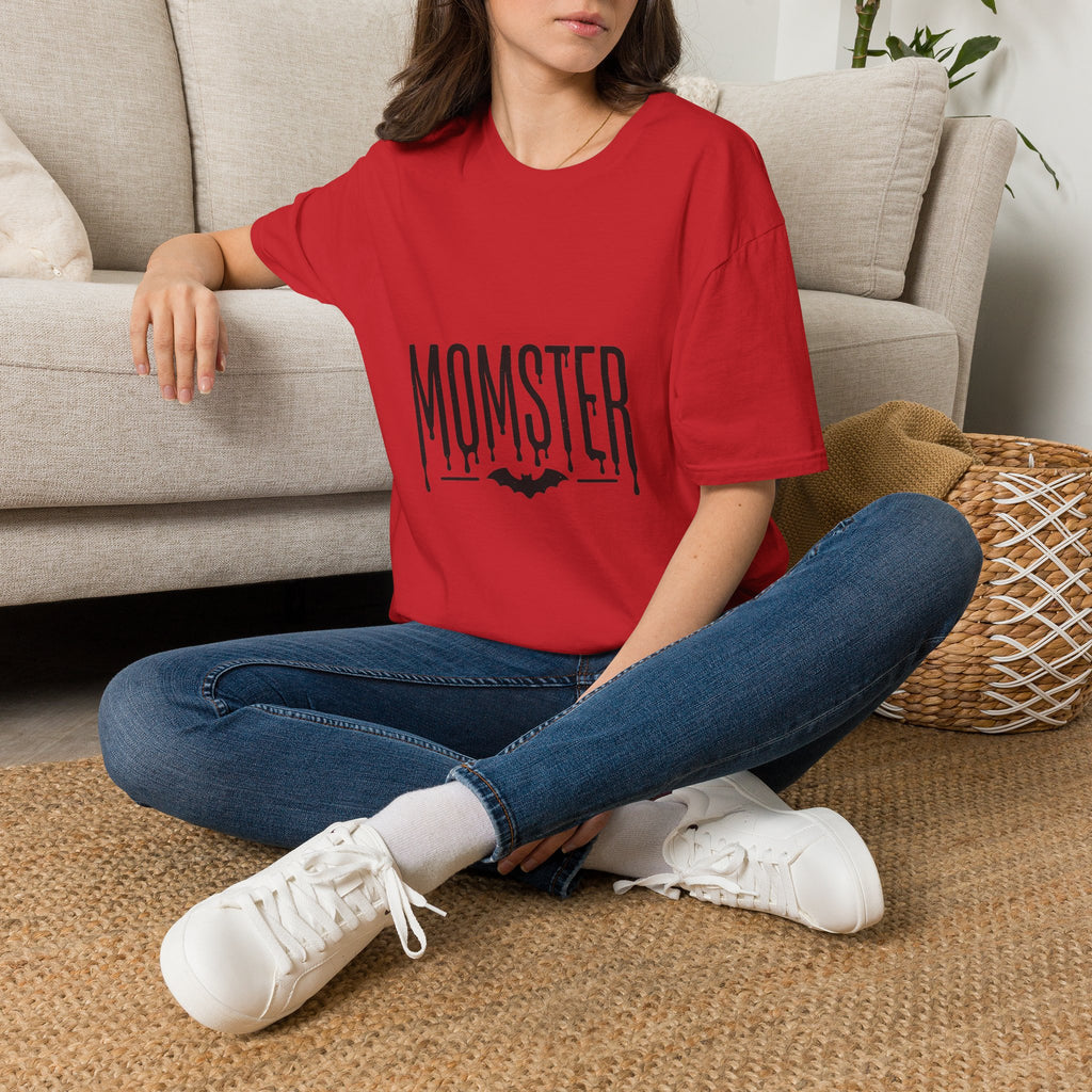 Momster T-Shirt — Dripping Letters & Bat Halloween Graphic Tee