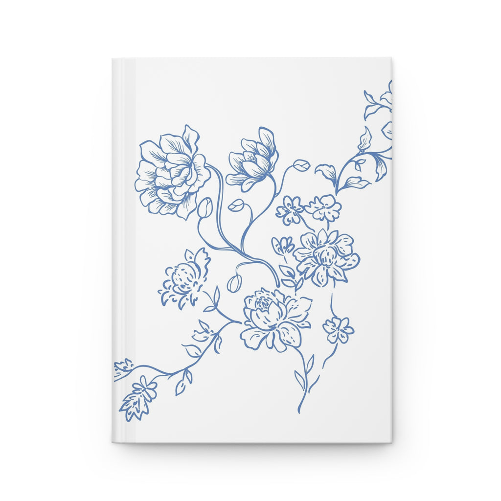 Blue Floral Hardcover Journal