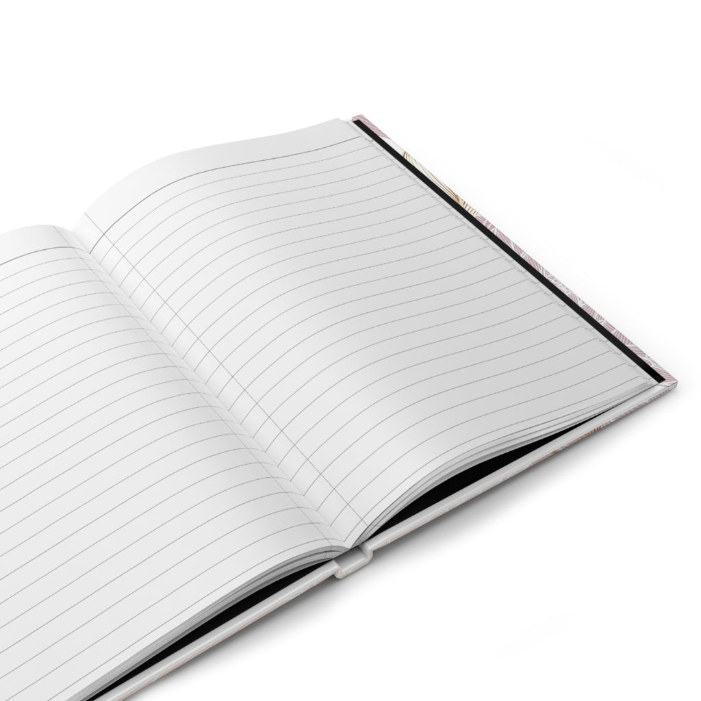 Daily Journal Hardcover – Soft Blush Floral Lined Notebook