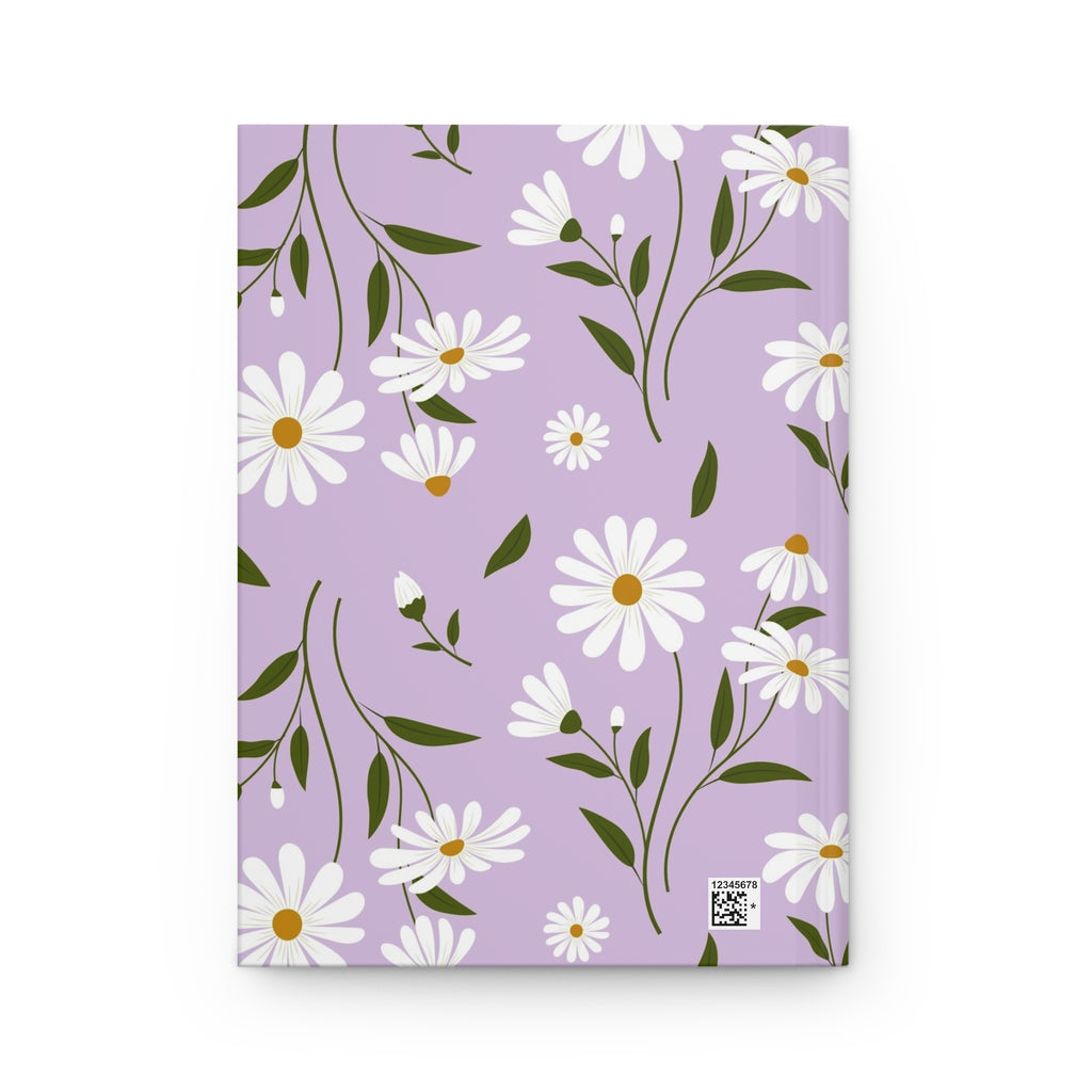 Lavender Daisy Floral Hardcover Journal