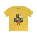Big Sister Kids Halloween T-Shirt — Orange Bow & Spooky Colors Graphic Tee