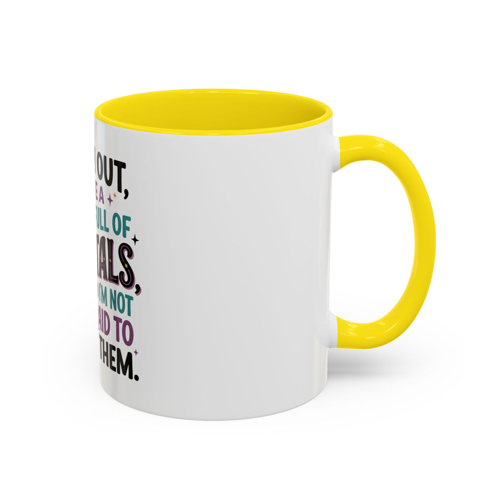 Crystal Lover Coffee Mug - "Watch Out, I Have a Pocket Full of Crystals" Accent Mug