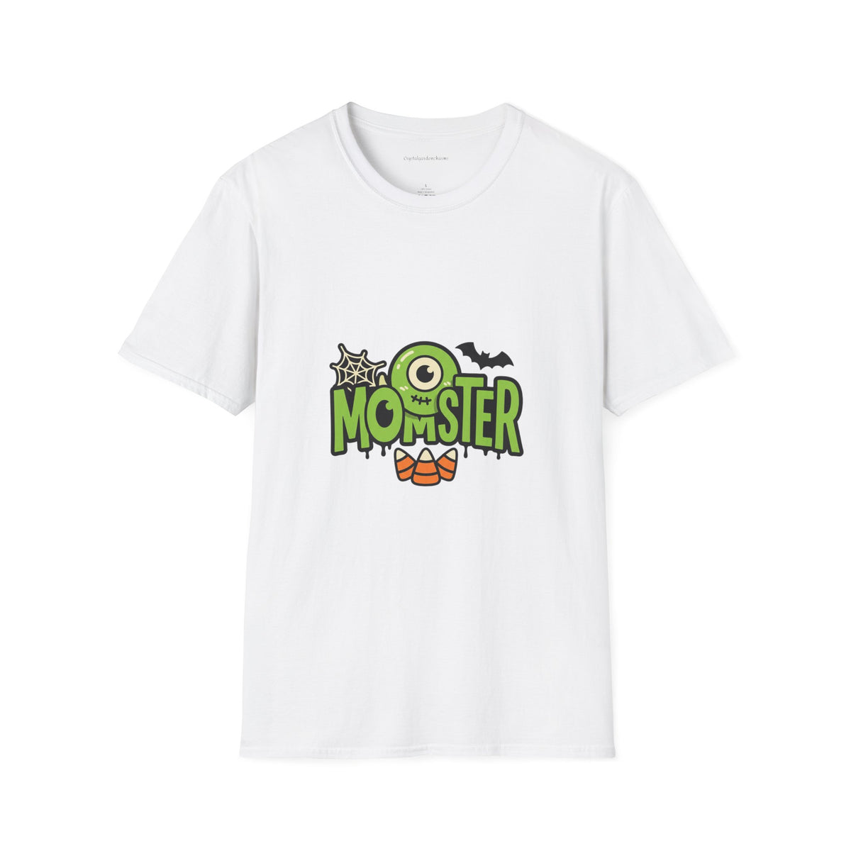 Momster T-Shirt — Green Letters & One-Eyed Monster Halloween Graphic Tee