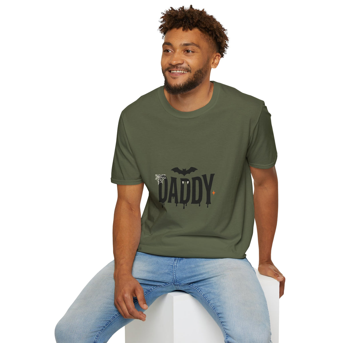 Daddy Halloween T-Shirt — Spooky Bat & Dripping Lettering Tee