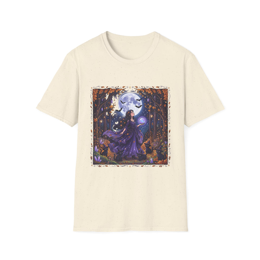 Moonlit Witch T-Shirt — Mystical Forest Pagan Tee
