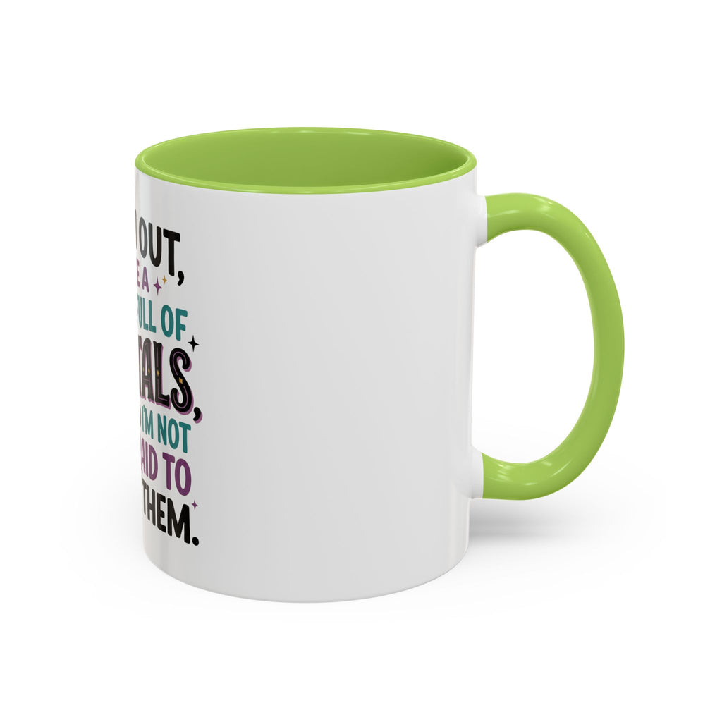 Crystal Lover Coffee Mug - "Watch Out, I Have a Pocket Full of Crystals" Accent Mug