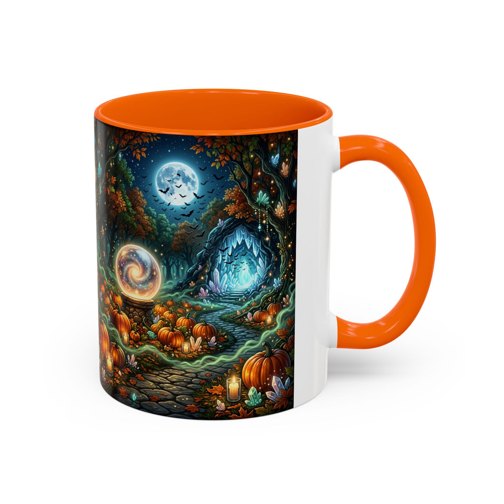 Magic Forest Pumpkin Moon Coffee Mug — Enchanted Fall Accent Mug (11/15oz)