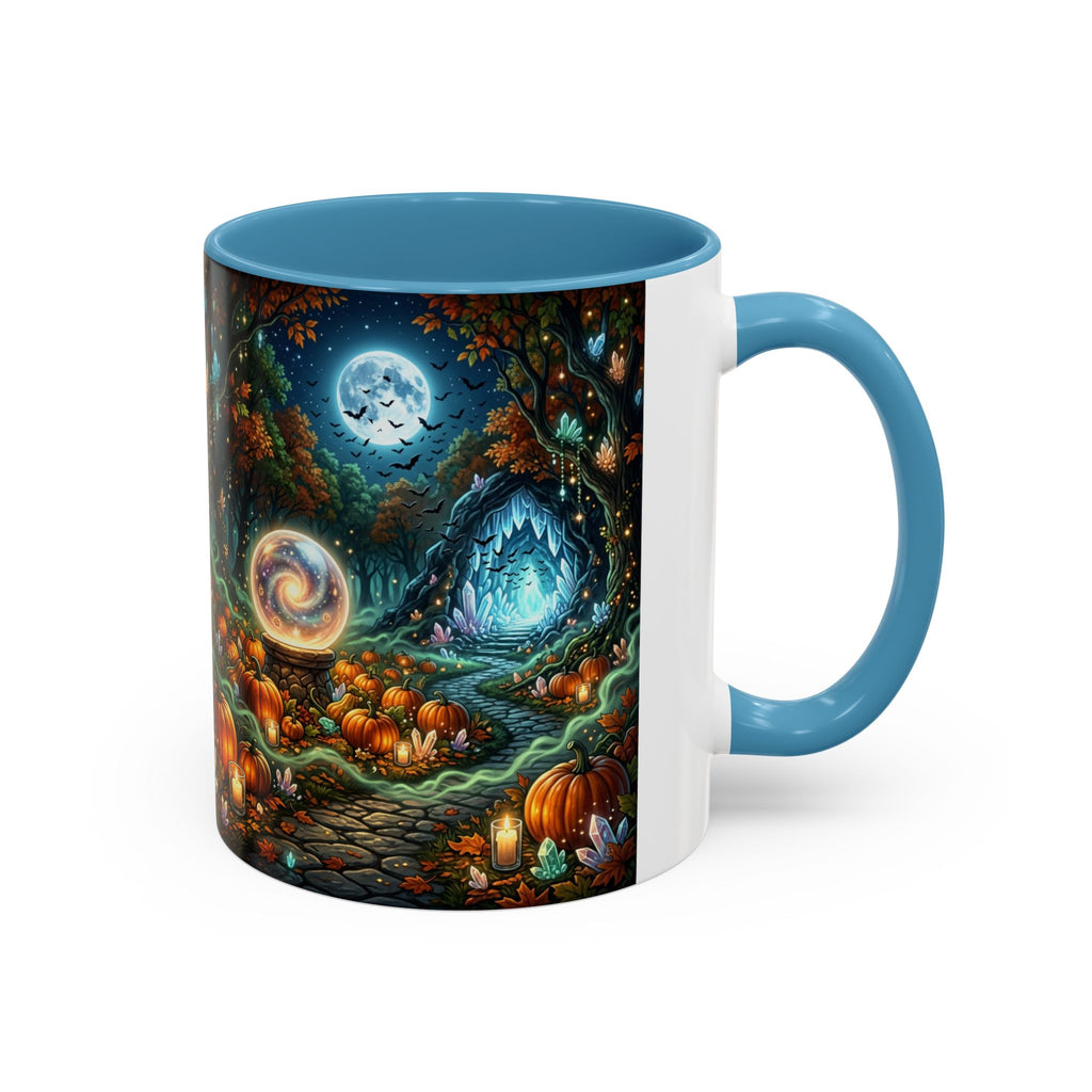 Magic Forest Pumpkin Moon Coffee Mug — Enchanted Fall Accent Mug (11/15oz)