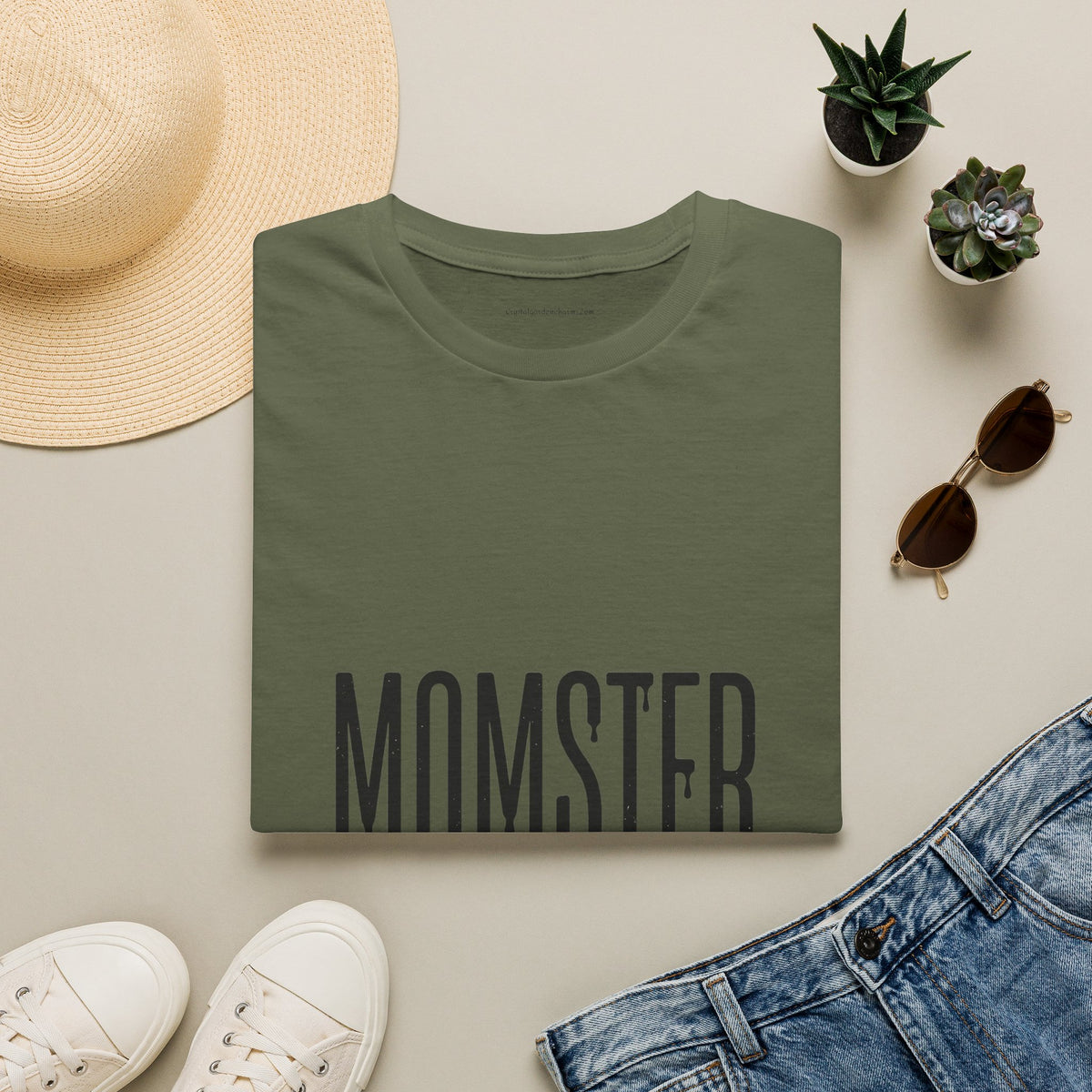 Momster T-Shirt — Dripping Letters & Bat Halloween Graphic Tee