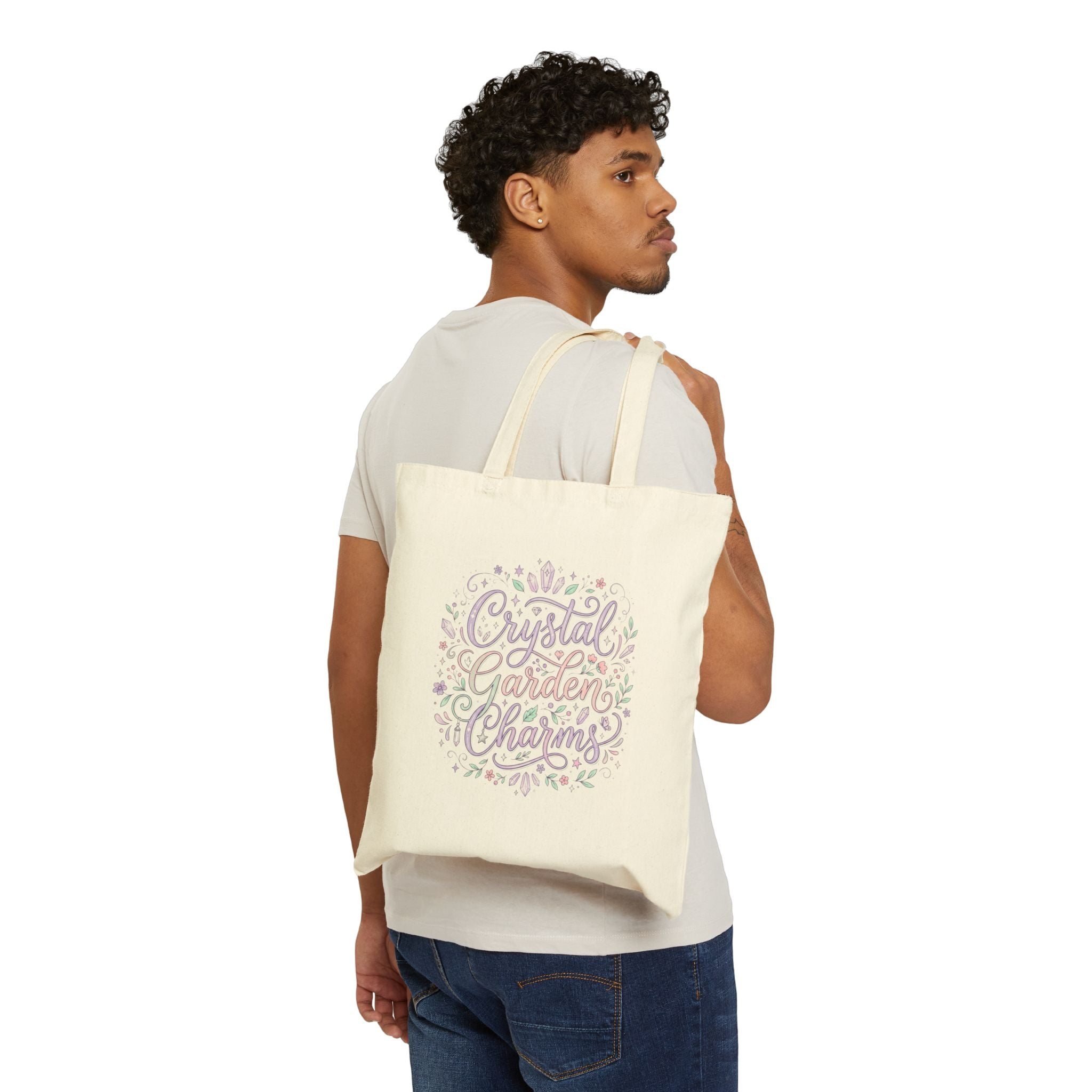 Tote Bag — Inspirational "You Matter" & "Crystal Garden Charms" Cotton Canvas Tote