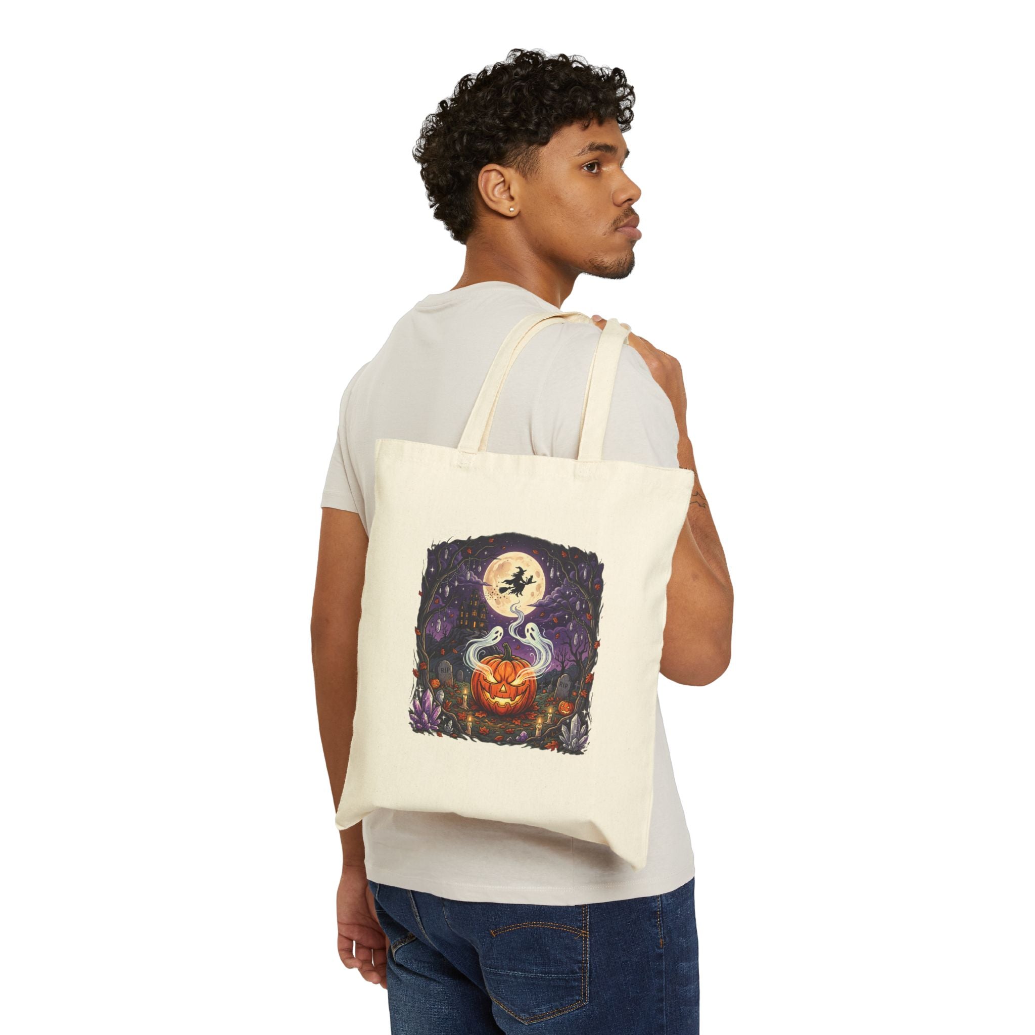 Halloween Pumpkin Witch Tote