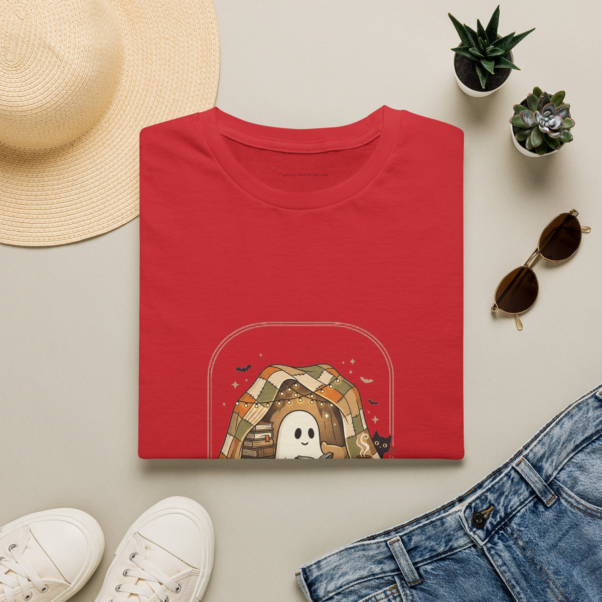 Ghost & Cat Cozy Camp T-Shirt