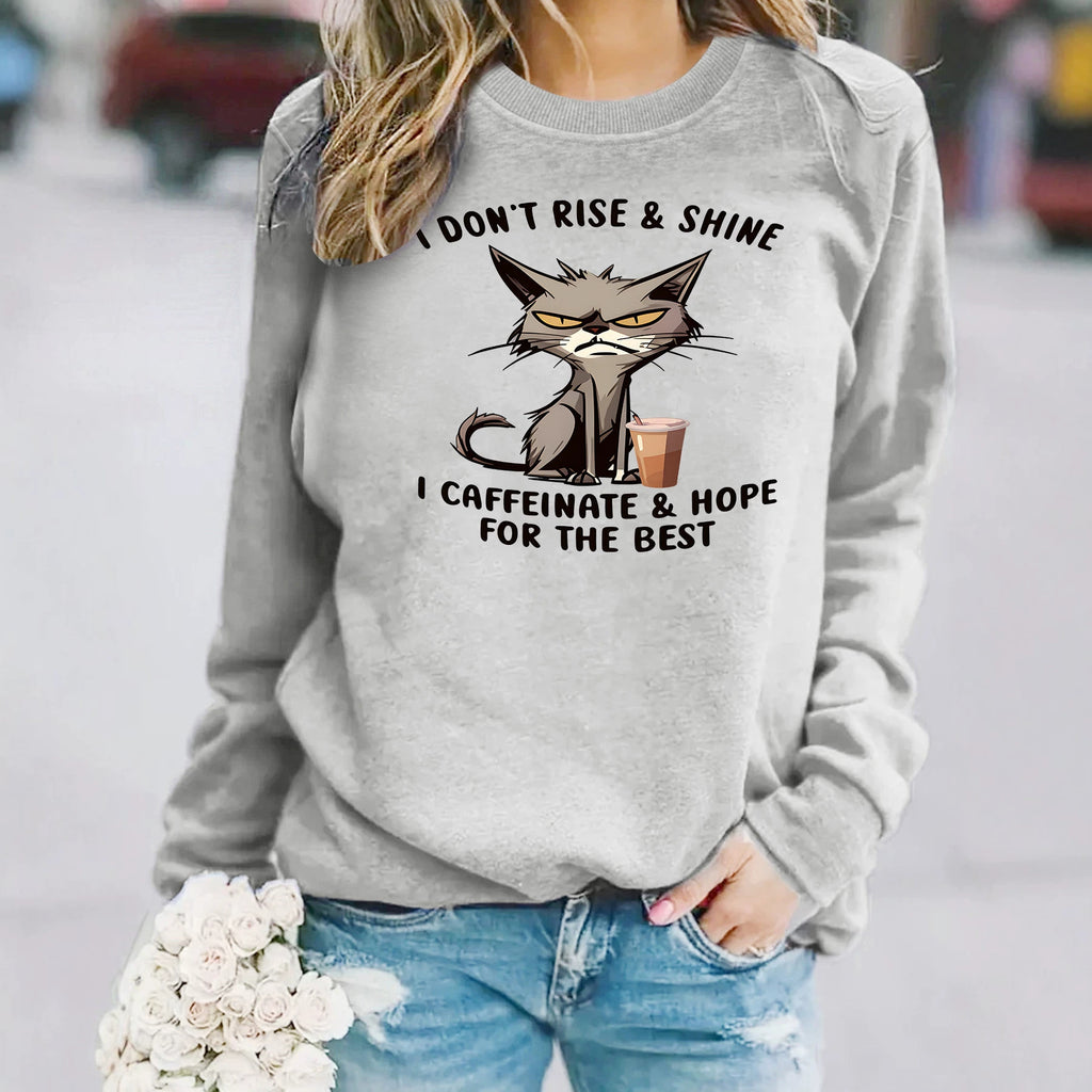 Cranky Coffee Kitty Long Sleeve Shirt