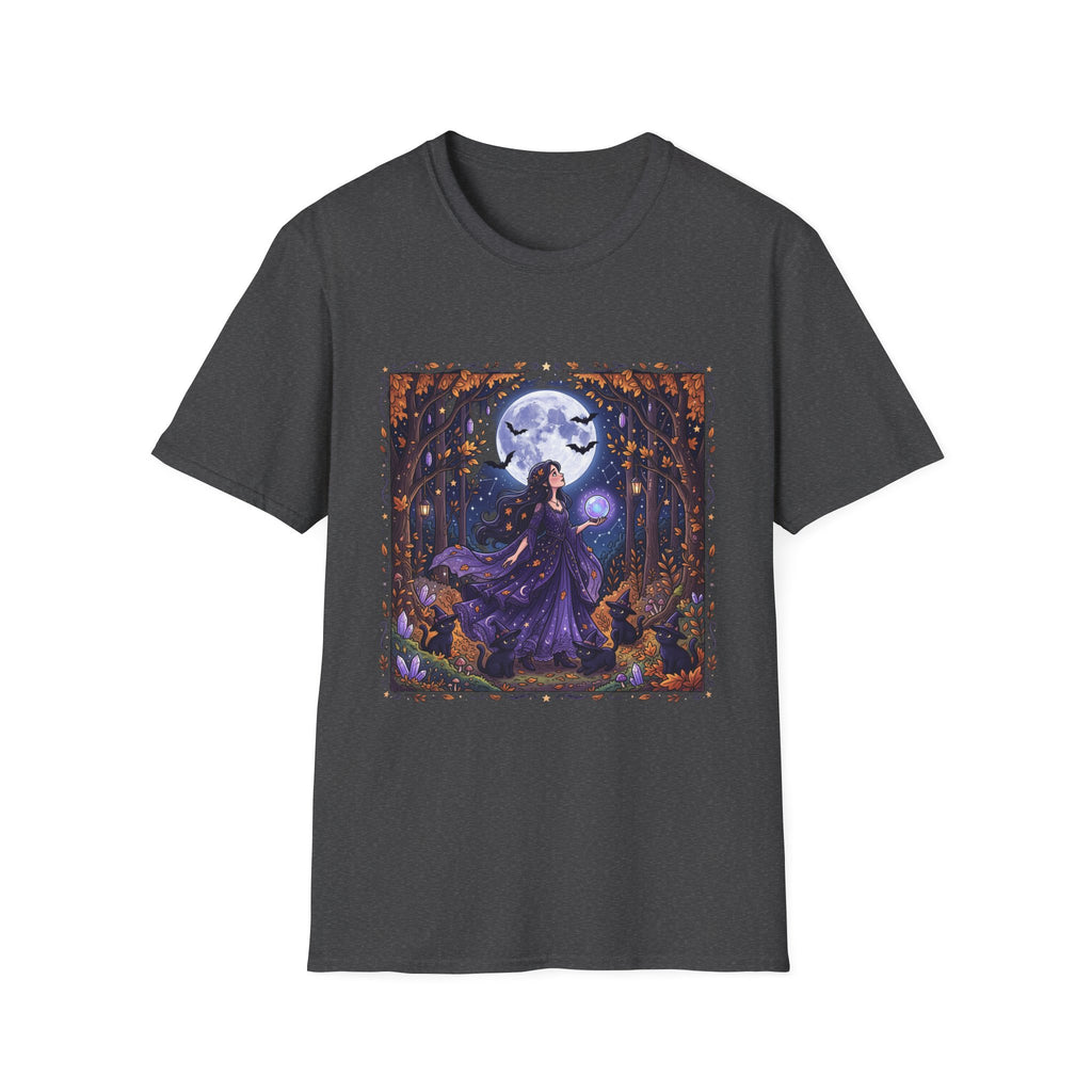 Moonlit Witch T-Shirt — Mystical Forest Pagan Tee