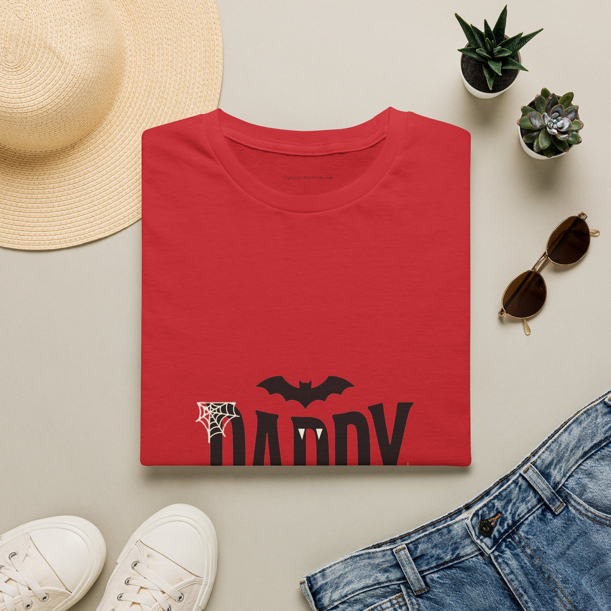 Daddy Halloween T-Shirt — Spooky Bat & Dripping Lettering Tee