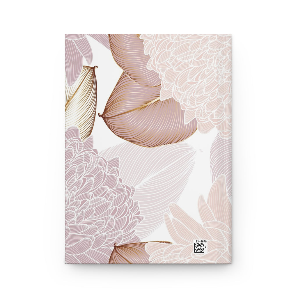 Daily Journal Hardcover – Soft Blush Floral Lined Notebook