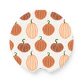 Pumpkin Pattern Soapstone Car Coaster — Fall Pumpkin Car Coaster