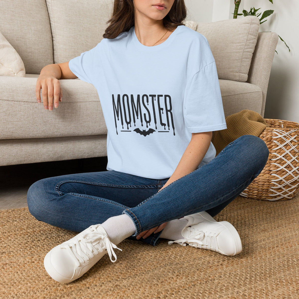 Momster T-Shirt — Dripping Letters & Bat Halloween Graphic Tee