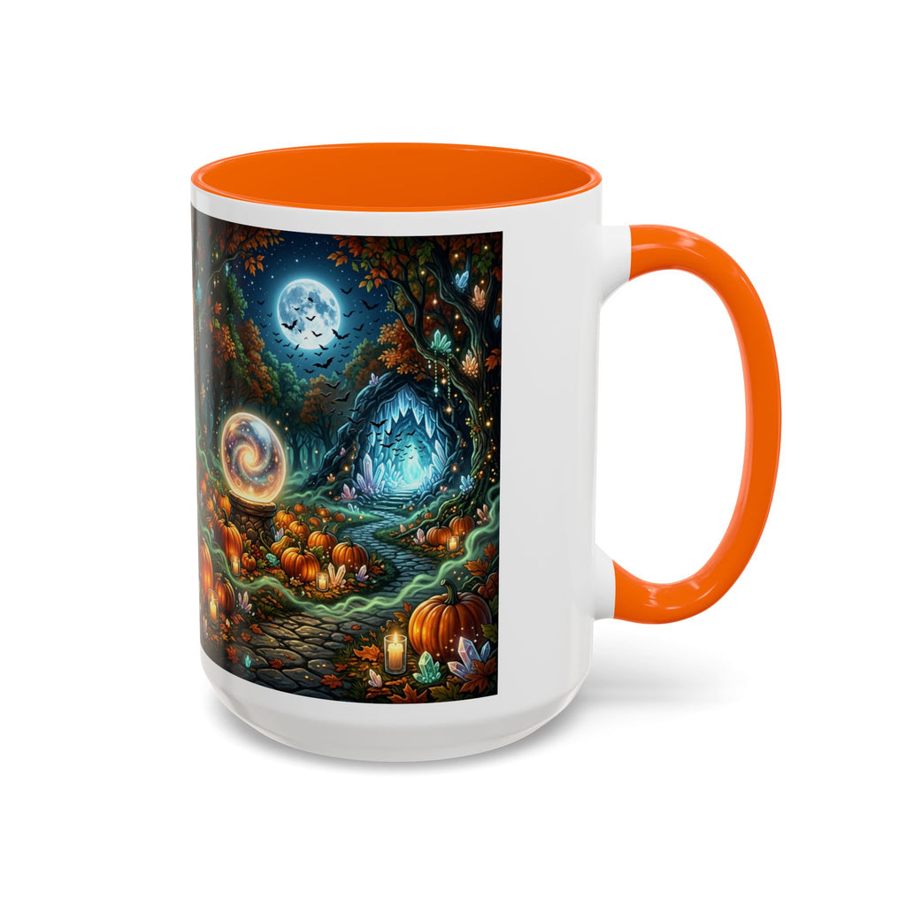 Magic Forest Pumpkin Moon Coffee Mug — Enchanted Fall Accent Mug (11/15oz)
