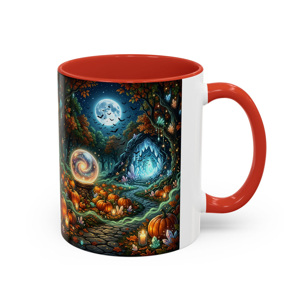 Magic Forest Pumpkin Moon Coffee Mug — Enchanted Fall Accent Mug (11/15oz)