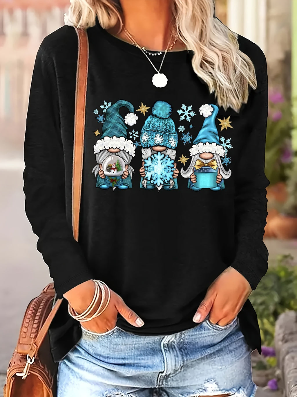 Blue Winter Gnomes Christmas Sweatshirt