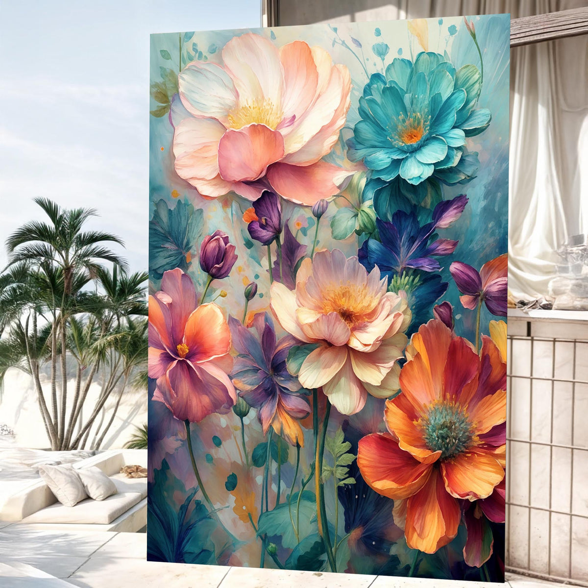 Spring Bouquet Wall Art | Floral Canvas Print