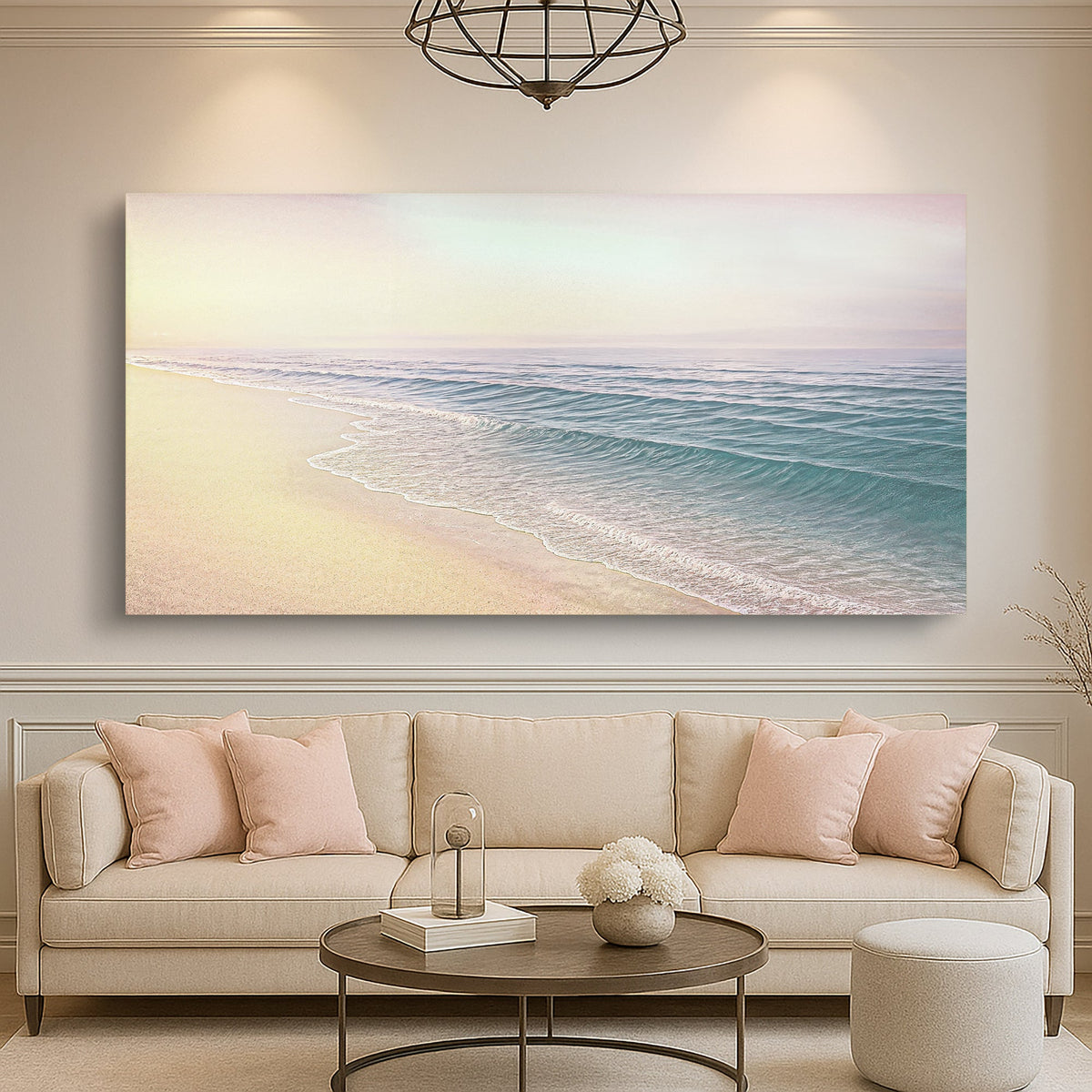 Beachside Bliss Coastal Wall Art | Panoramic Beach Canvas Print