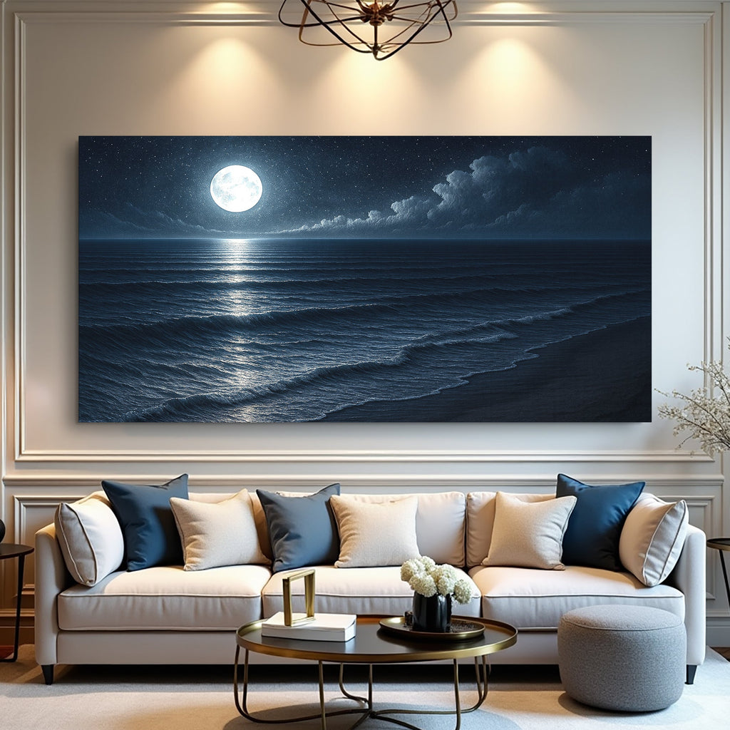 Beach Shoreline Coastal Wall Art | Premium Gallery Canvas