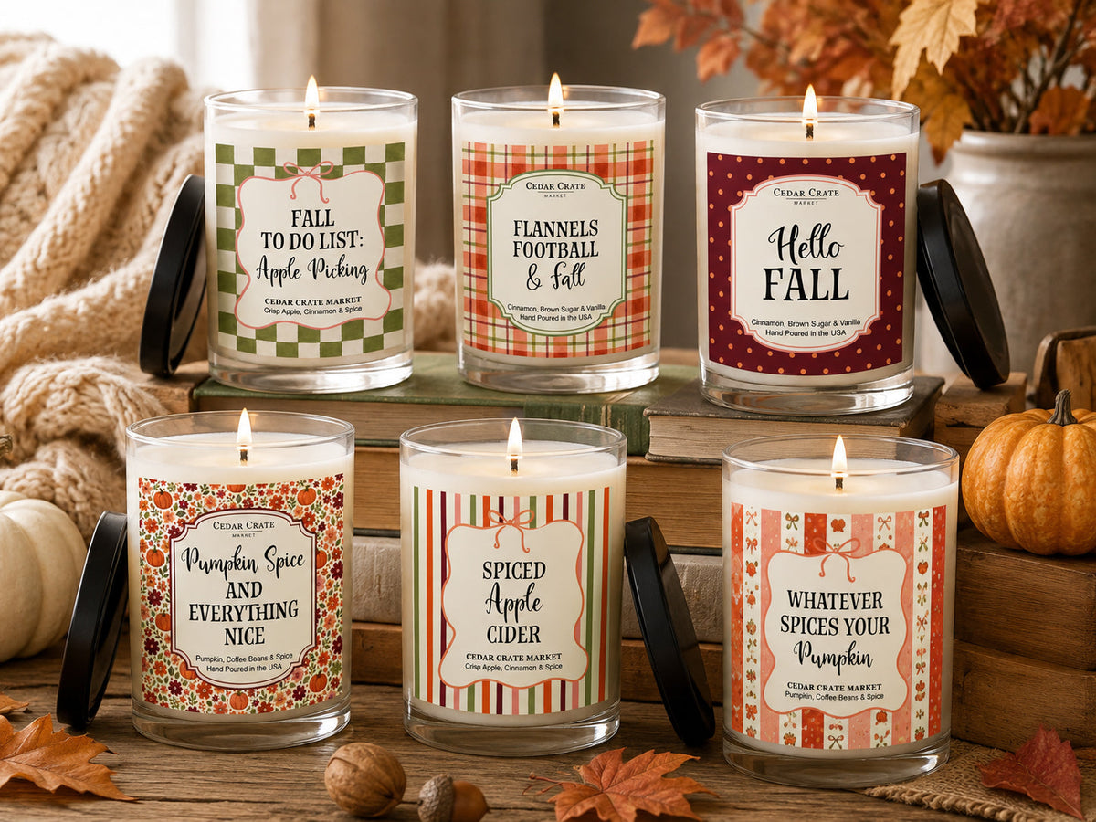 Spiced Apple Cider Soy Candle | Fall Apple Orchard Home Fragrance