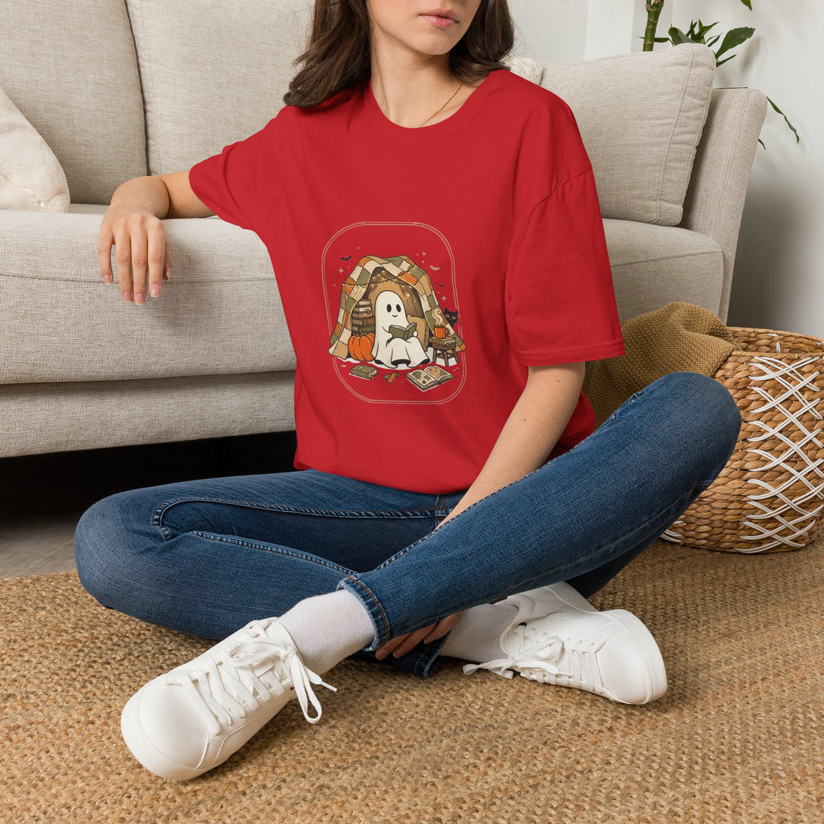 Ghost & Cat Cozy Camp T-Shirt