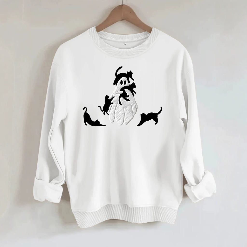 Crazy Kitty Ghost Sweatshirt