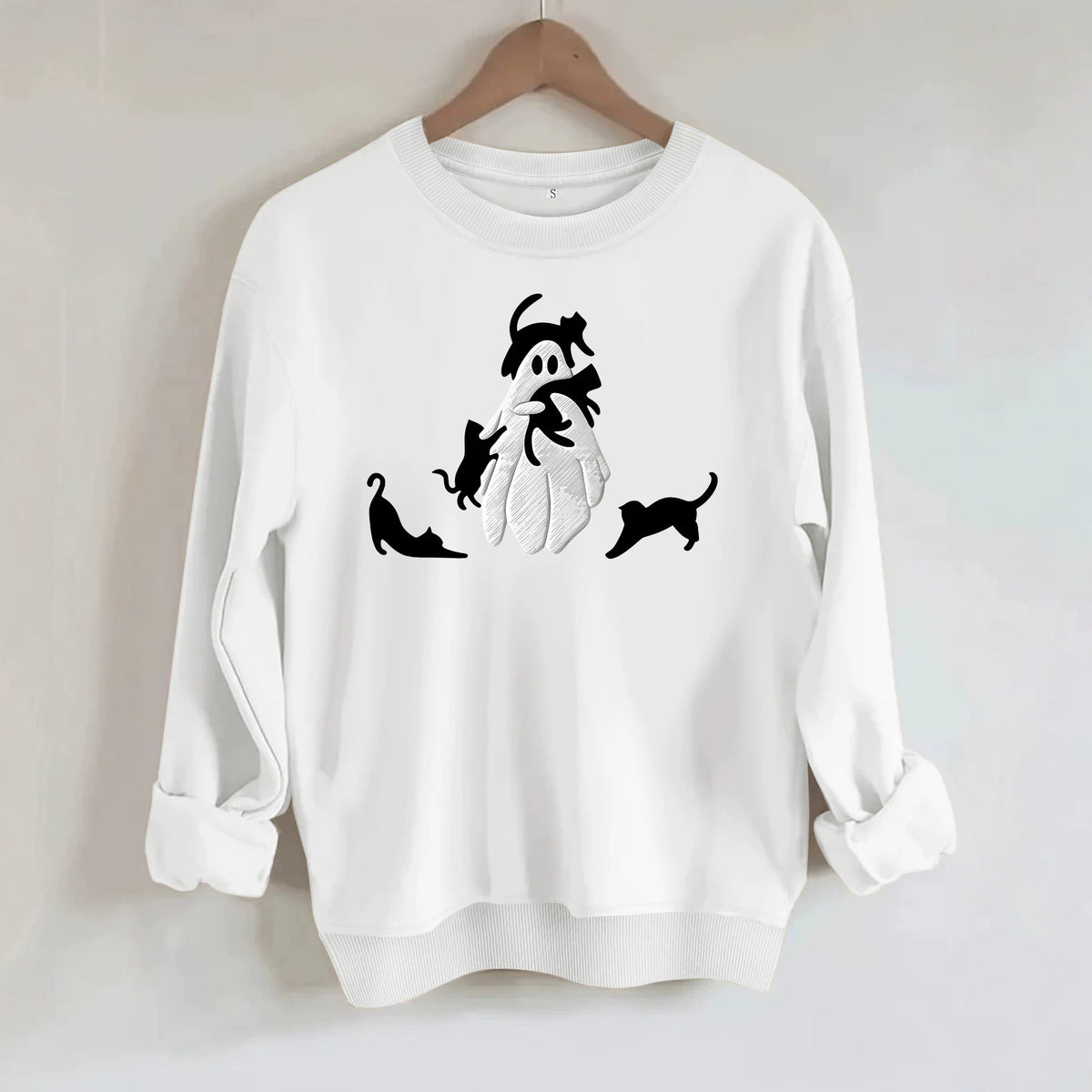 Crazy Kitty Ghost Sweatshirt
