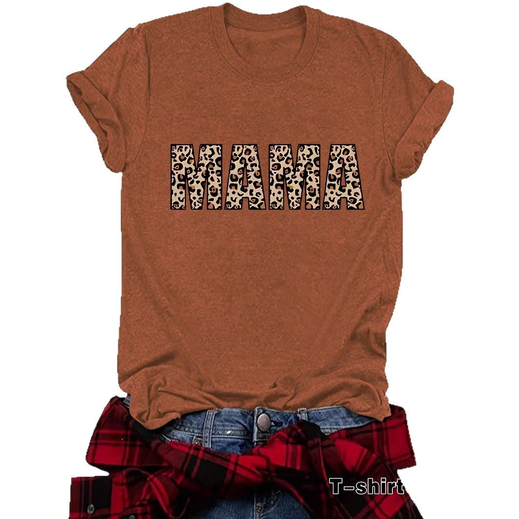 Round neck short sleeved T-shirt MAMA