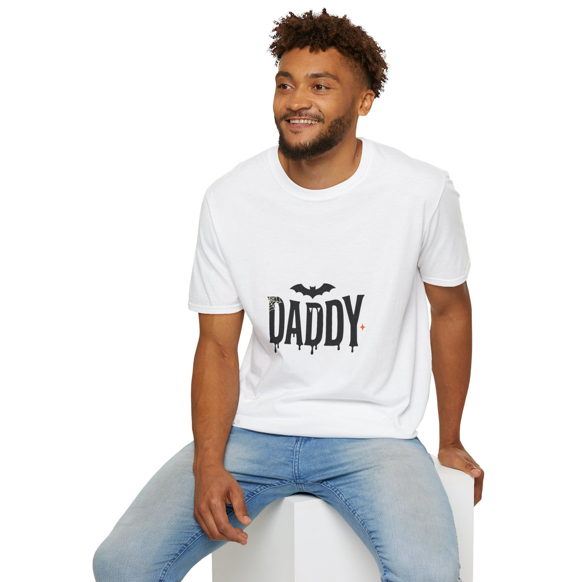 Daddy Halloween T-Shirt — Spooky Bat & Dripping Lettering Tee