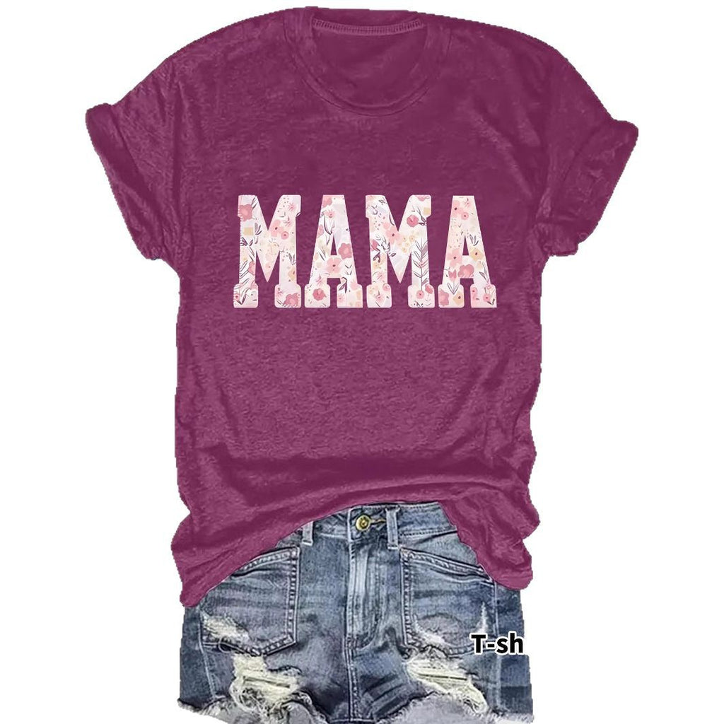 MAMA patterned printed t-shirt