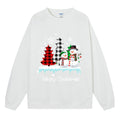 Merry Christmas Snowmen & Plaid Trees Sweatshirt