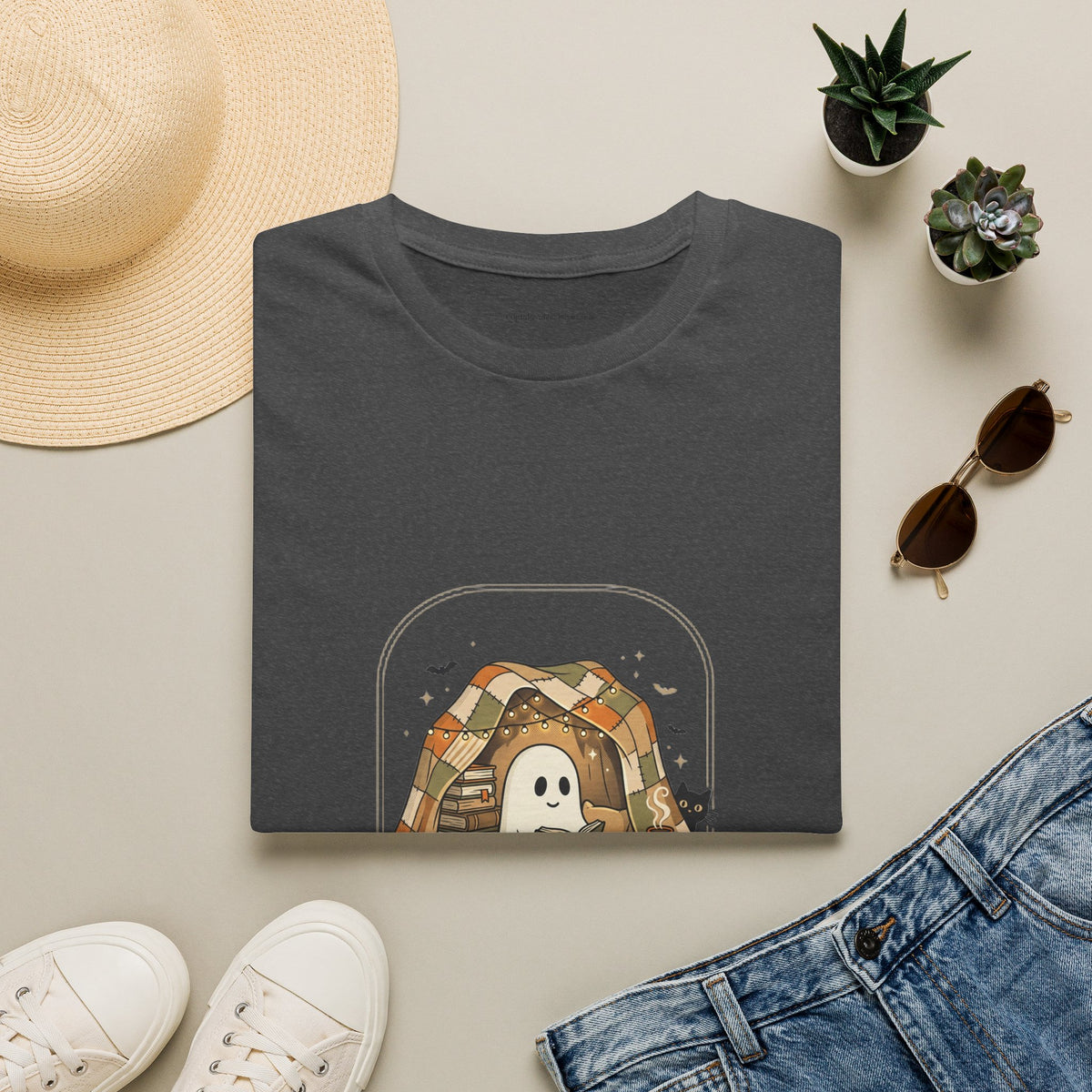 Ghost & Cat Cozy Camp T-Shirt