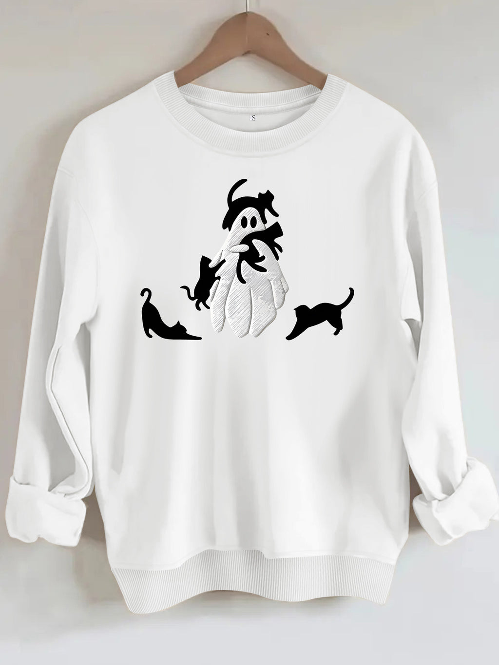 Crazy Kitty Ghost Sweatshirt