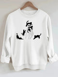 Crazy Kitty Ghost Sweatshirt