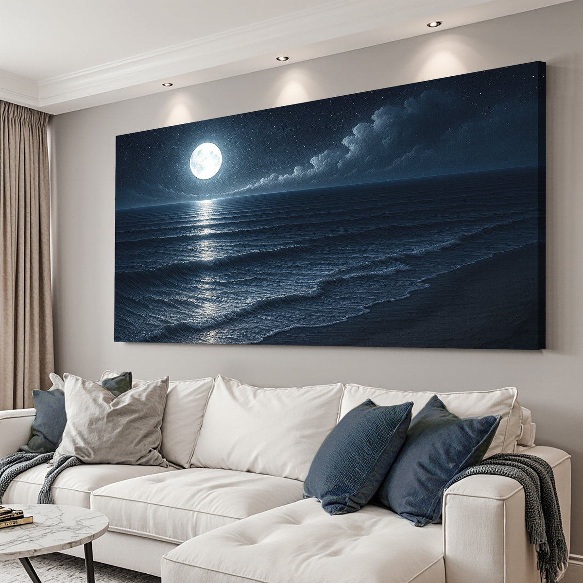 Beach Shoreline Coastal Wall Art | Premium Gallery Canvas