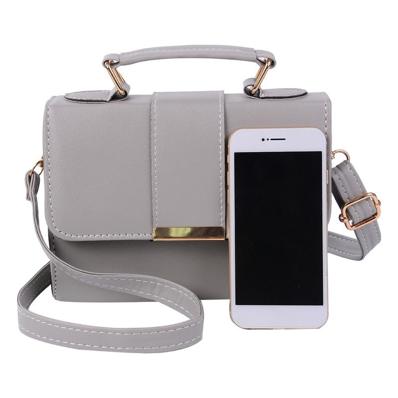 Women Fashion PU Leather Shoulder Small Flap Crossbody Handbags Top Handle Tote  Messenger Bags