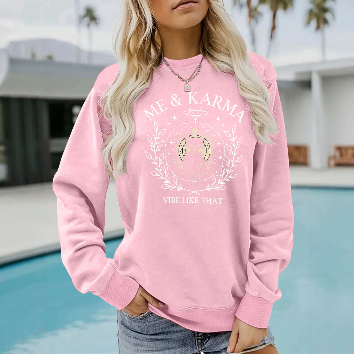 Me & Karma Printed Long Sleeve Shirt