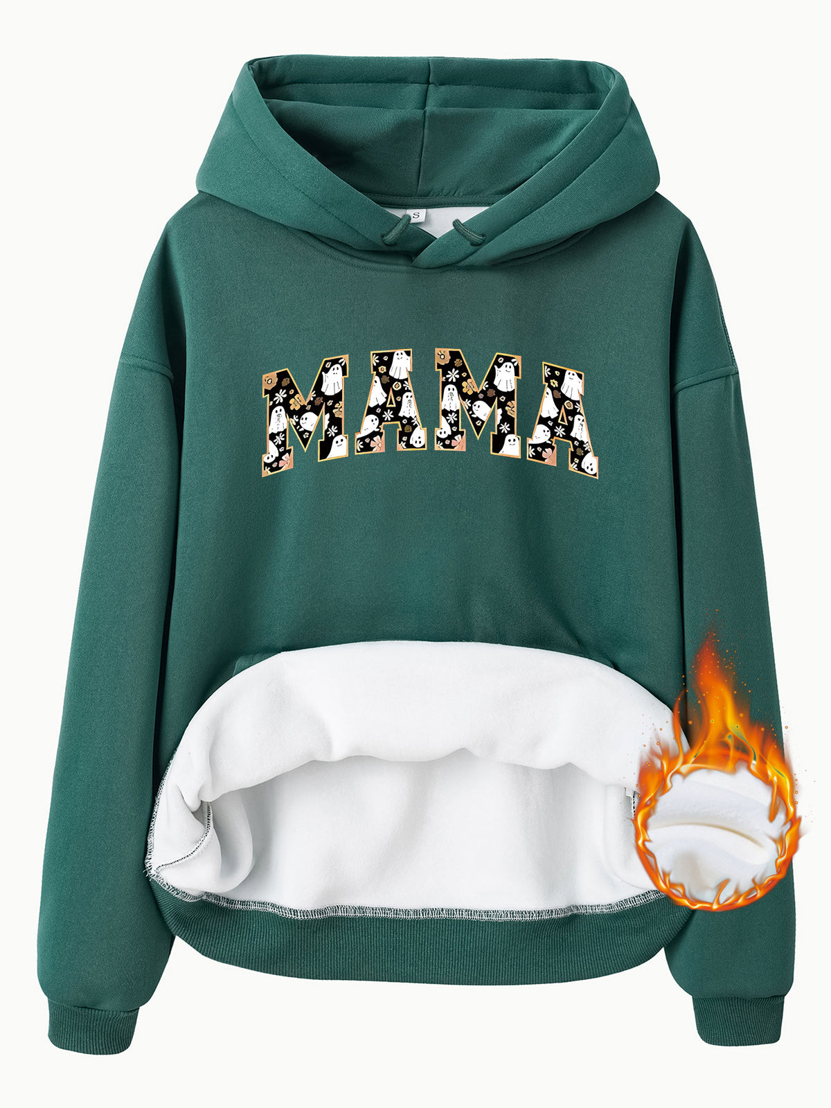 MAMA Ghost-Print Pullover Hoodie