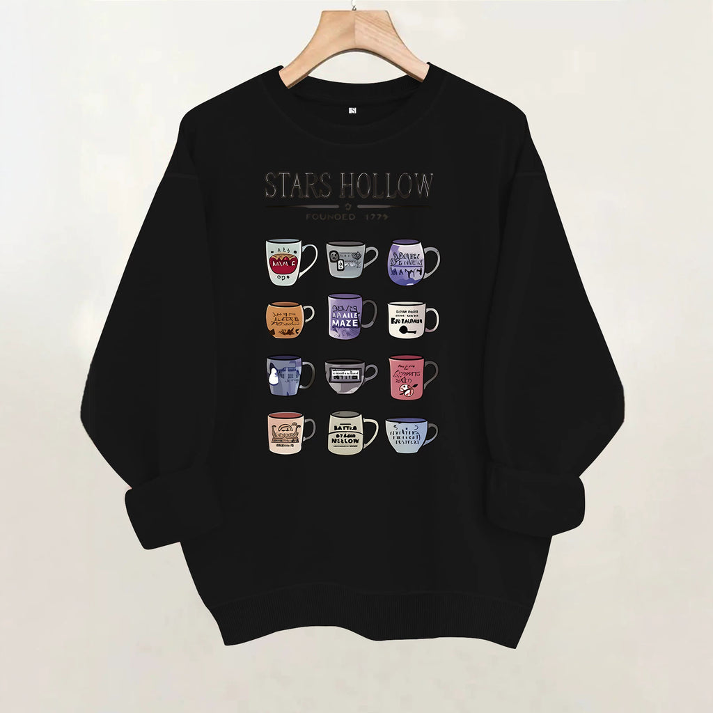 Gilmore Girls Coffee Mug Print Sweatshirt