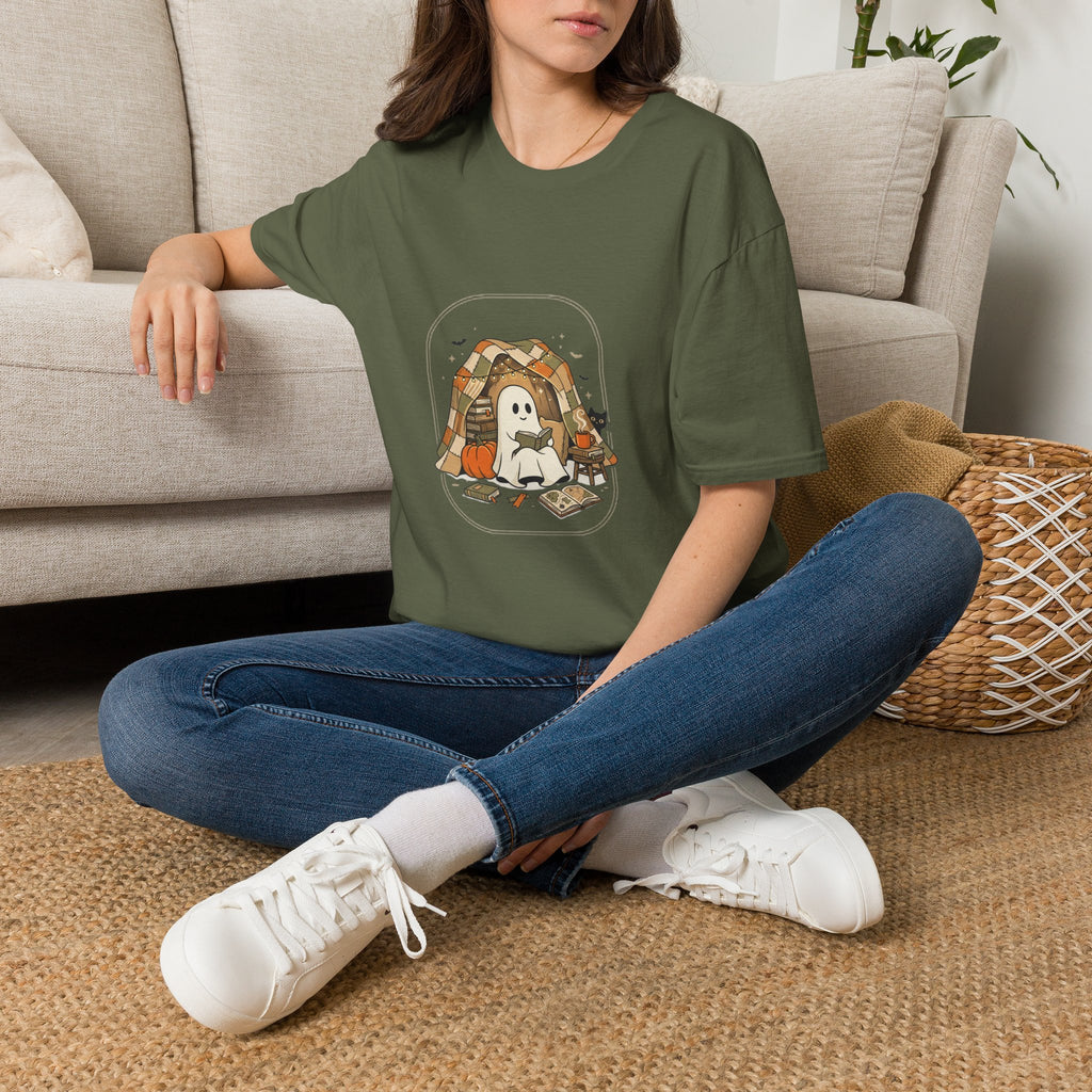 Ghost & Cat Cozy Camp T-Shirt